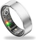 Smart Ring Health Tracker, Fitness Tracker Ring for Women Men, Monitoring of Pedometer, Spo2, Sleep Quality, Heart Rate, No Subscription Fee, Sport Rings for Ios & Android (Silver, 7)