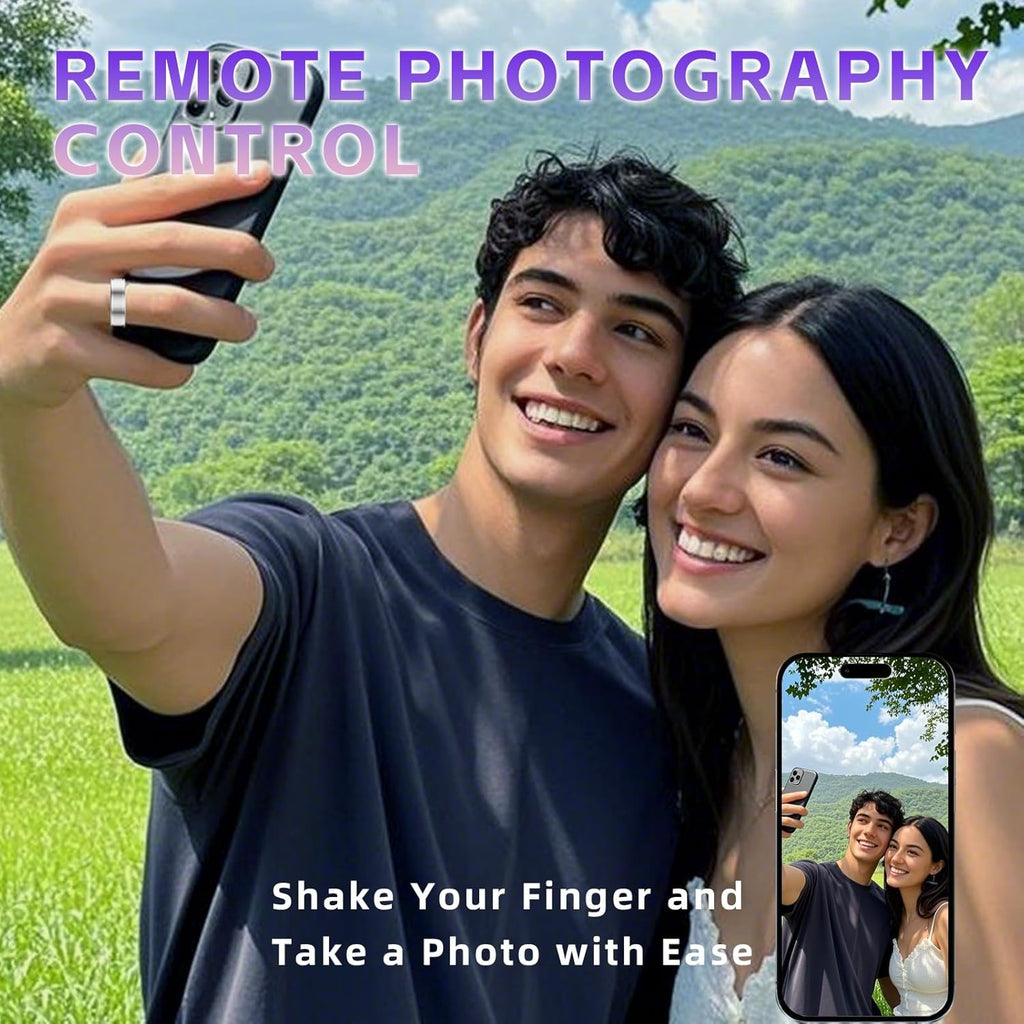 Smart Ring Health Tracker, Fitness Tracker Ring for Women Men, Monitoring of Pedometer, Spo2, Sleep Quality, Heart Rate, No Subscription Fee, Sport Rings for Ios & Android (Silver, 7)